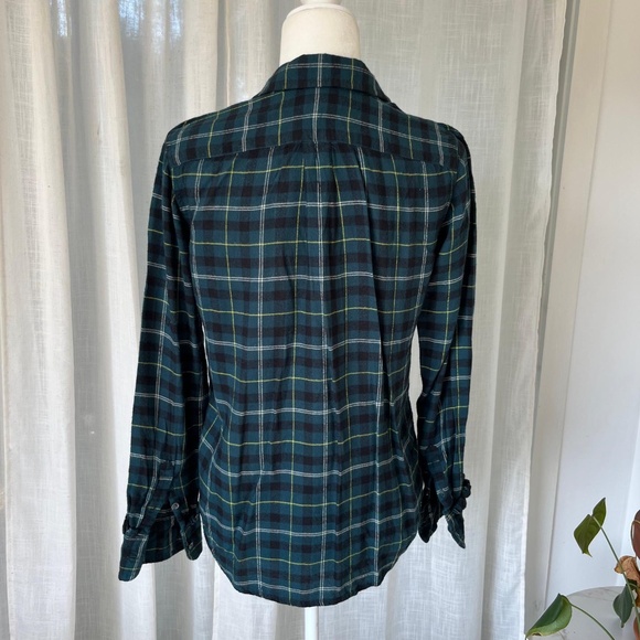 BANANA REPUBLIC DILLON SHIRT XS • BRUSHED COTTON PLAID • RUFFLED CUFF - Picture 3 of 8